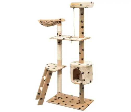 Draskyklė Katėms Su Stovu Iš Sizalio, 150cm Smėlio Sp. Pėdut.