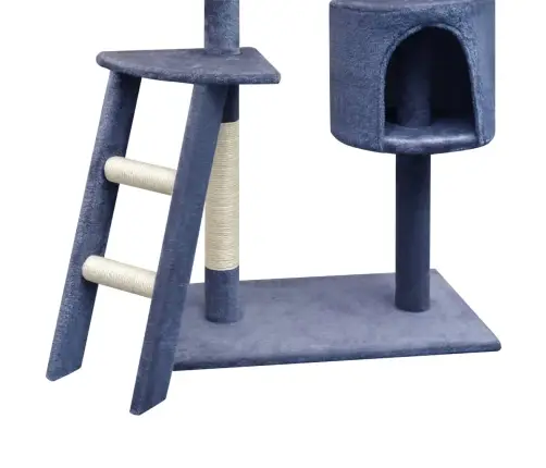 Kaķu Māja Ar Sizala Stabiem Nagu Asināšanai, 150 Cm, Tumši Zila Vidaxl