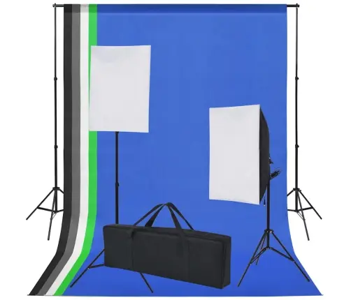 Fotostuudio Komplekt Viie Tausta Ja Kahe Softboxiga