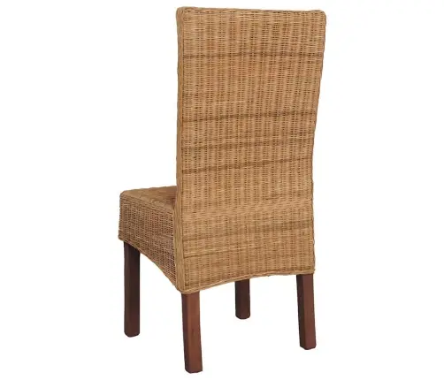 Valgomojo Kėdės, 2 Vnt., Rudos, Natūralus Ratanas