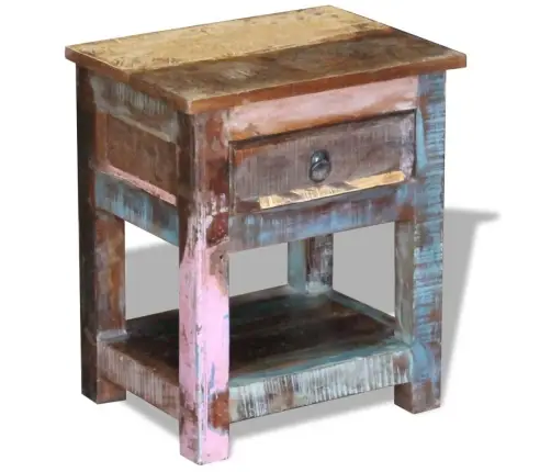 Galdiņš Ar Atvilktni, Pārstrādāts Masīvkoks, 43X33X51 Cm Vidaxl Galdiņš Ar Atvilktni, Pārstrādāts Masīvkoks, 43X33X51 Cm Vidaxl