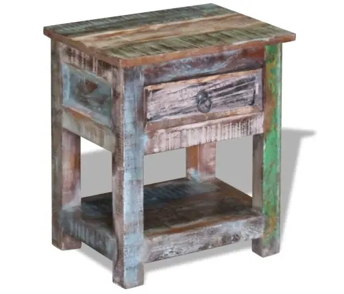 Galdiņš Ar Atvilktni, Pārstrādāts Masīvkoks, 43X33X51 Cm Vidaxl Galdiņš Ar Atvilktni, Pārstrādāts Masīvkoks, 43X33X51 Cm Vidaxl