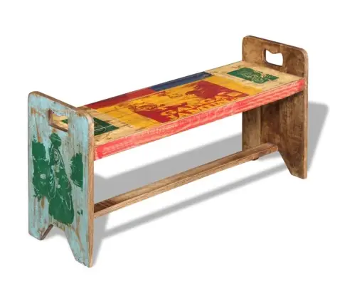 Kolamedžio Suolas, Perdirbtos Medienos Masyvas, 100X30X50 Cm