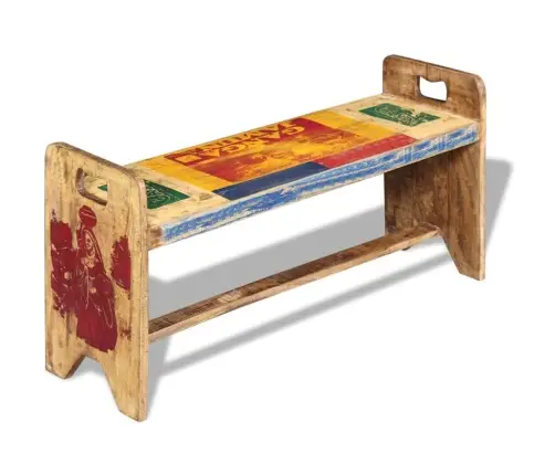 Kolamedžio Suolas, Perdirbtos Medienos Masyvas, 100X30X50 Cm