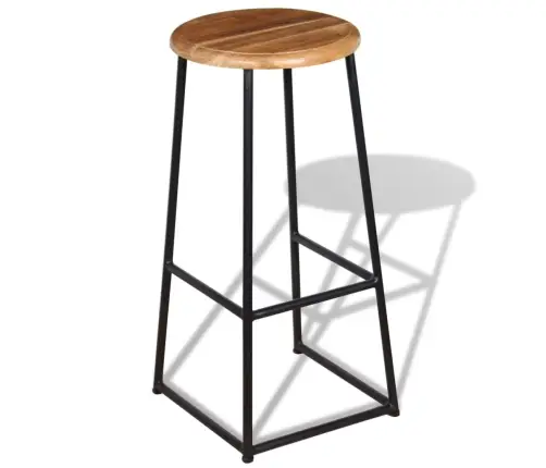 Baro Taburetės, 2 Vnt., Tikmedžio Medienos Masyvas