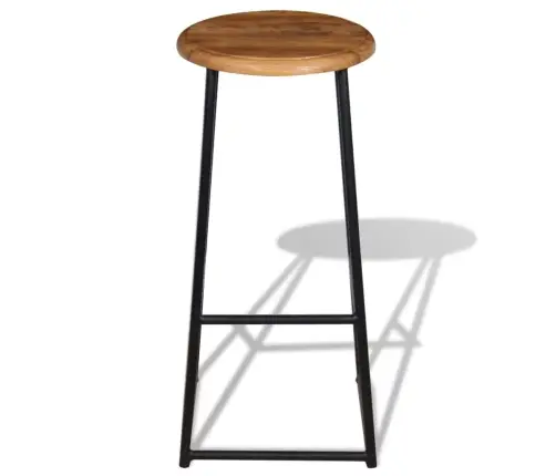 Baro Taburetės, 2 Vnt., Tikmedžio Medienos Masyvas