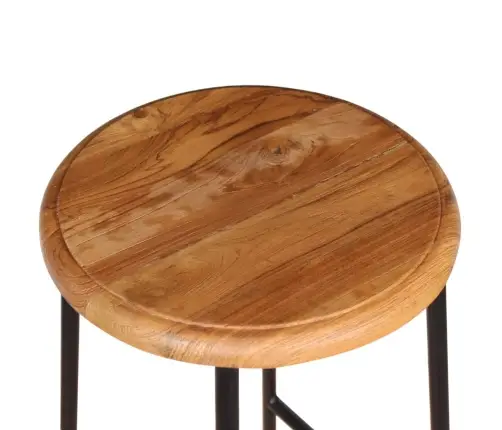 Baro Taburetės, 2 Vnt., Tikmedžio Medienos Masyvas