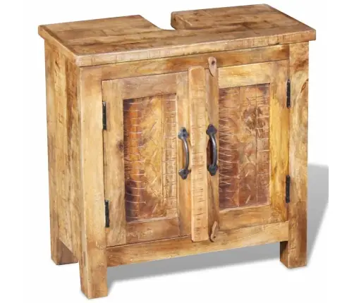 Vannas Istabas Izlietnes Skapis Ar Spoguli, Mango Masīvkoks Vidaxl Vannas Istabas Izlietnes Skapis Ar Spoguli, Mango Masīvkoks Vidaxl