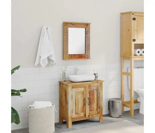 Vannas Istabas Izlietnes Skapis Ar Spoguli, Mango Masīvkoks Vidaxl Vannas Istabas Izlietnes Skapis Ar Spoguli, Mango Masīvkoks Vidaxl