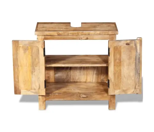 Vannas Istabas Izlietnes Skapis Ar Spoguli Un 2 Sānu Skapjiem Vidaxl