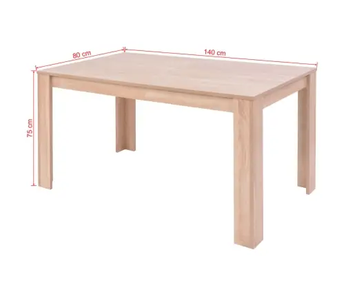 Virtuves Mēbeļu Komplekts, 7 Gab., Brūna Mākslīgā Āda, Ozolkoks Vidaxl