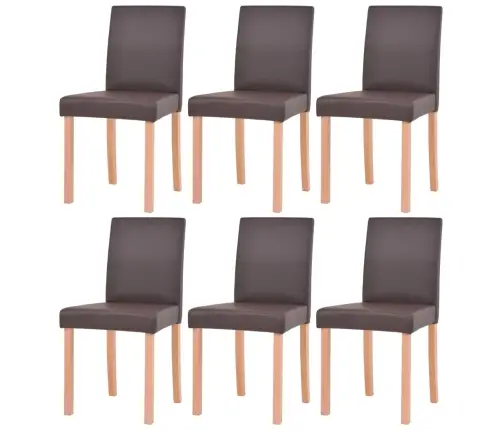 Virtuves Mēbeļu Komplekts, 7 Gab., Brūna Mākslīgā Āda, Ozolkoks Vidaxl