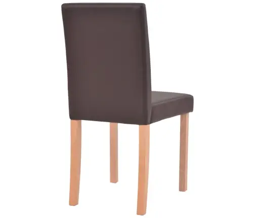 Virtuves Mēbeļu Komplekts, 7 Gab., Brūna Mākslīgā Āda, Ozolkoks Vidaxl