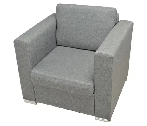 Atpūtas Krēsls, Gaiši Pelēks Audums Vidaxl