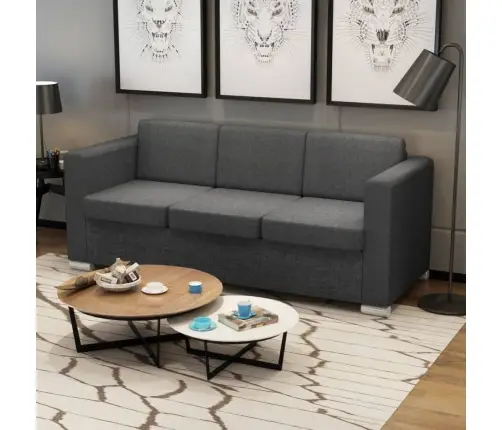 Vidaxli 3-Kohaline Tumehalli Kangaga Diivan