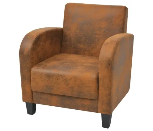 Atpūtas Krēsls, Brūna Mākslīgā Zamšāda Vidaxl