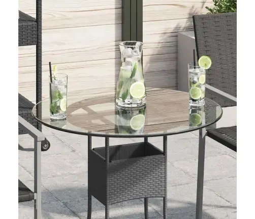 Galda Virsma, 600 Mm, Rūdīta Stikla, Apaļa  Vidaxl