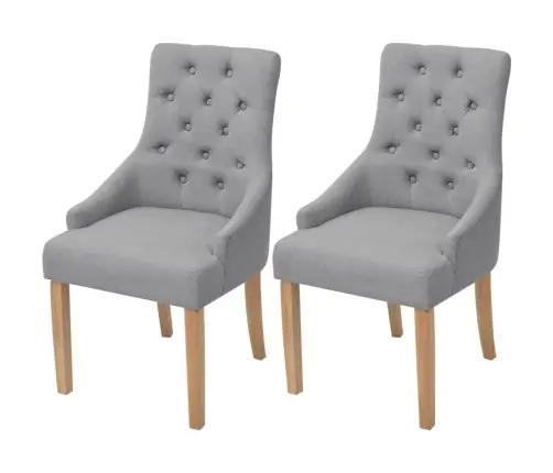 Valgomojo Kėdės, 2Vnt., Šviesiai Pilkos, Audinys