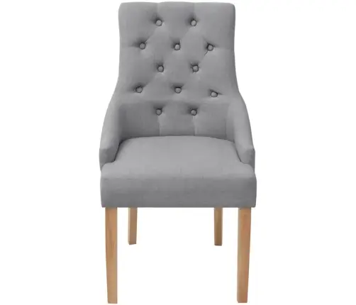 Valgomojo Kėdės, 2Vnt., Šviesiai Pilkos, Audinys