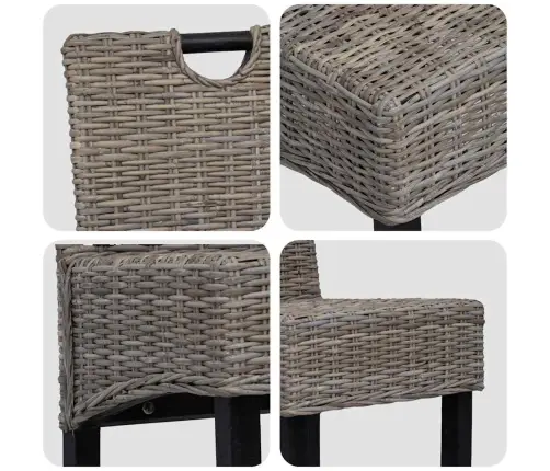 Valgomojo Kėdės, 2 Vnt., Kubu Ratanas, Mango Mediena