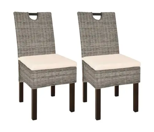 Virtuves Krēsli, 2 Gab., Kubu Rotangpalma, Mango Koks Vidaxl