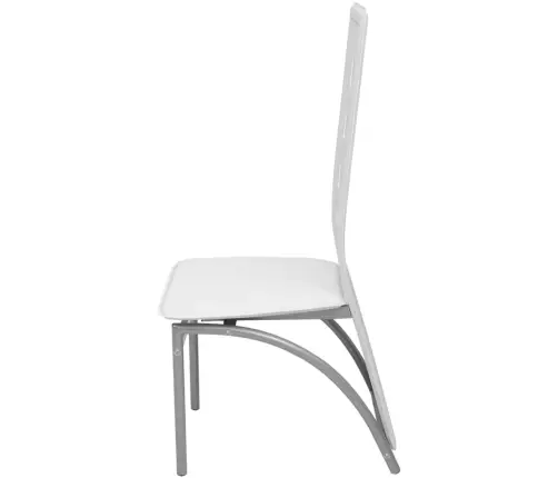 Virtuves Krēsli, 4 Gab., Balta Mākslīgā Āda Vidaxl