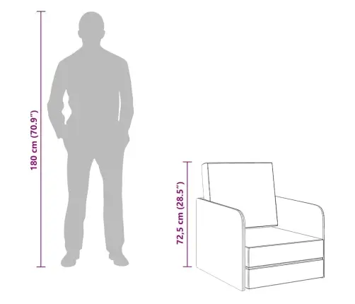 Izvelkams Krēsls, Tumši Pelēks Audums Vidaxl