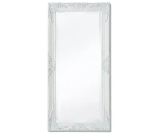 Sieninis Veidrodis, Barokinis Stilius, 100X50 cm Baltas