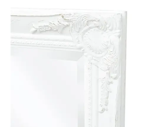 Sieninis Veidrodis, Barokinis Stilius, 100X50 cm Baltas