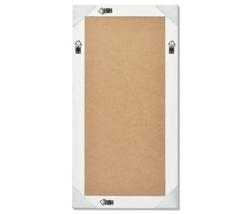 Baroka Stila Sienas Spogulis, 100X50 Cm, Balts Vidaxl
