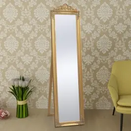 Baroka Stila Grīdas Spogulis, 160X40 Cm, Zelta Krāsā Vidaxl Baroka Stila Grīdas Spogulis, 160X40 Cm, Zelta Krāsā Vidaxl