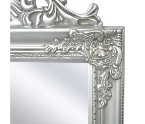 Baroka Stila Grīdas Spogulis, 160X40 Cm, Sudraba Krāsā Vidaxl
