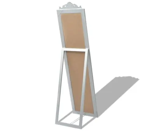 Baroka Stila Grīdas Spogulis, 160X40 Cm, Sudraba Krāsā Vidaxl