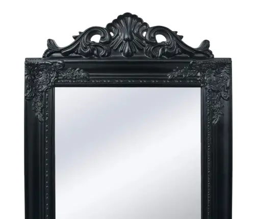 Baroka Stila Grīdas Spogulis, 160X40 Cm, Melns Vidaxl