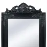 Baroka Stila Grīdas Spogulis, 160X40 Cm, Melns Vidaxl