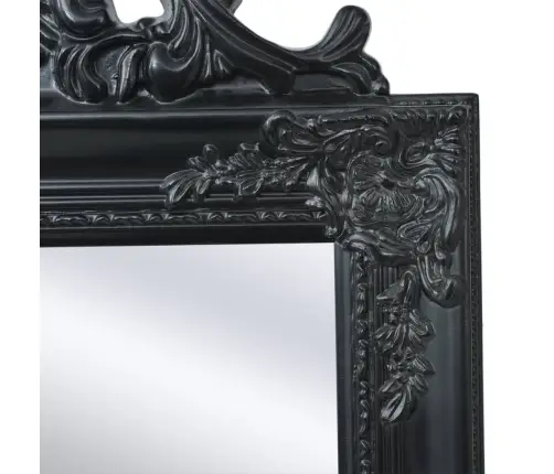 Baroka Stila Grīdas Spogulis, 160X40 Cm, Melns Vidaxl