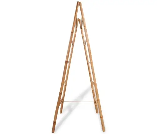 Dvieļu Turētājs, 5 Bambusa Šķērskoki, Divpusējs, 50X160 Cm Vidaxl