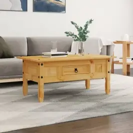Kafijas Galdiņš, 100X55X44 Cm, Meksikas "Corona"Stila Priežkoks Vidaxl