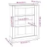 Grāmatu Skapis, Meksikas Corona Stila Priedes Koks, 80X29X100Cm Vidaxl
