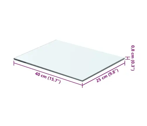 Sienas Plaukts, 40X25 Cm, Caurspīdīgs Stikls Vidaxl