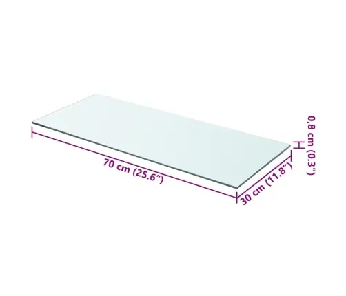 Sienas Plaukts, 70X30 Cm, Caurspīdīgs Stikls Vidaxl