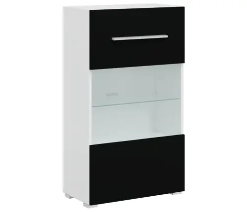 Tv Sekcija, Sienas Plaukti, 5 Gab., Ar Led Gaismām, Melni Vidaxl