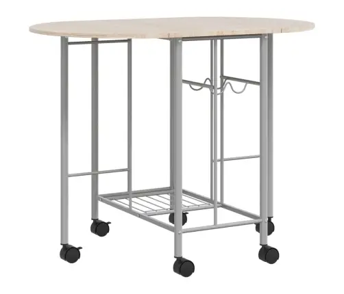 Vidaxli Viieosaline Kokkuvolditav Söögitoakomplekt, Mdf , Valge