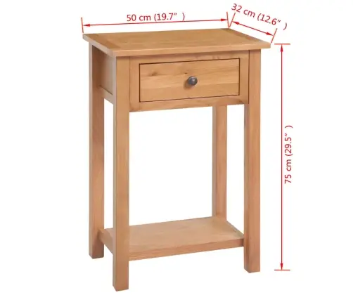 Konsoollaud 50 X 32 X 75 cm Tammepuit