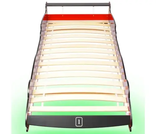 Bērnu Gulta Ar Led, Sacīkšu Mašīnas Dizains, 90X200 Cm, Sarkana Vidaxl