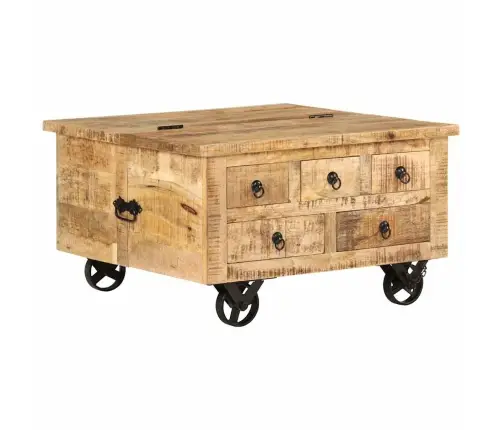 Kafijas Galdiņš, 70X70X40 Cm, Mango Koks Vidaxl