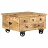 Kafijas Galdiņš, 70X70X40 Cm, Mango Koks Vidaxl