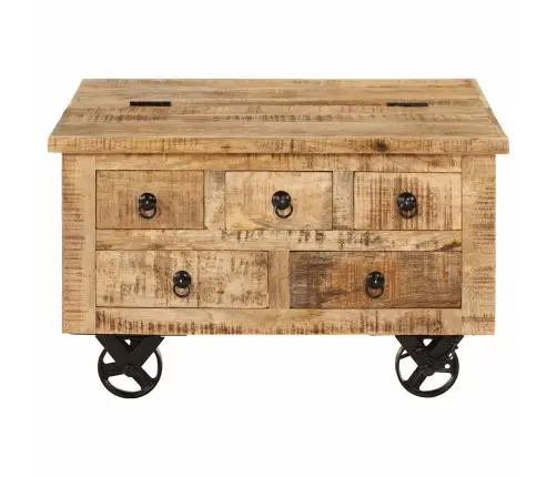 Kafijas Galdiņš, 70X70X40 Cm, Mango Koks Vidaxl