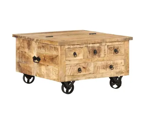 Kafijas Galdiņš, 70X70X40 Cm, Mango Koks Vidaxl