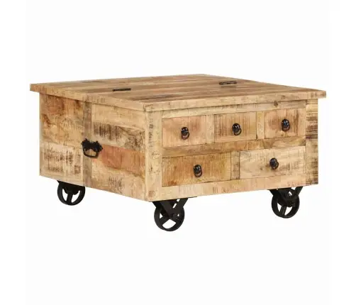 Kafijas Galdiņš, 70X70X40 Cm, Mango Koks Vidaxl